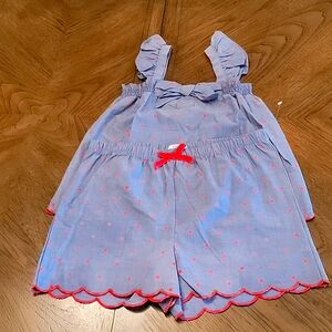 Crown & Ivy, Blue/Red Medium Girls Short Set
